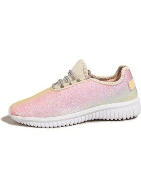 Women's Rainbow2  Slip On Running Shoes Tennis Fashion Glitter Sneakers